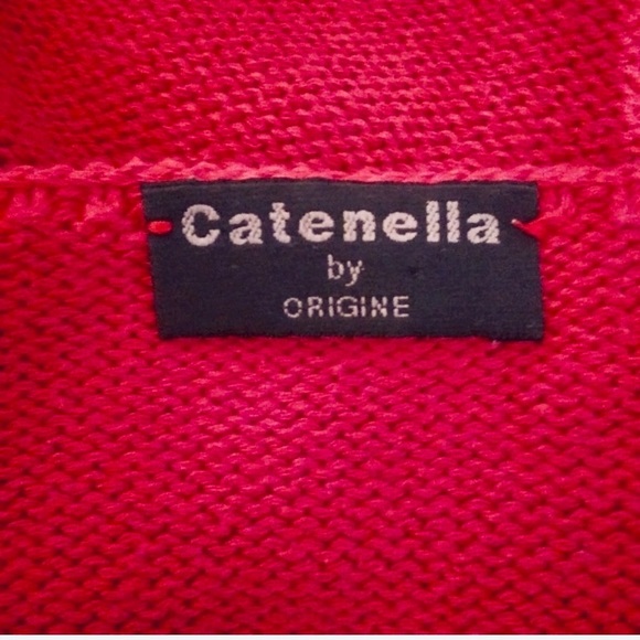 Boatneck cropped red sweater from Catanella by Origine - size Small (Petite) - Picture 3 of 4